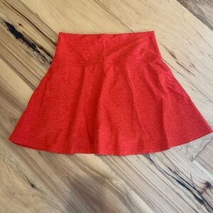 Beyond yoga, red athletic skirt